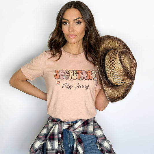 Custom Counselor Team Personalized Secretary Shirt
