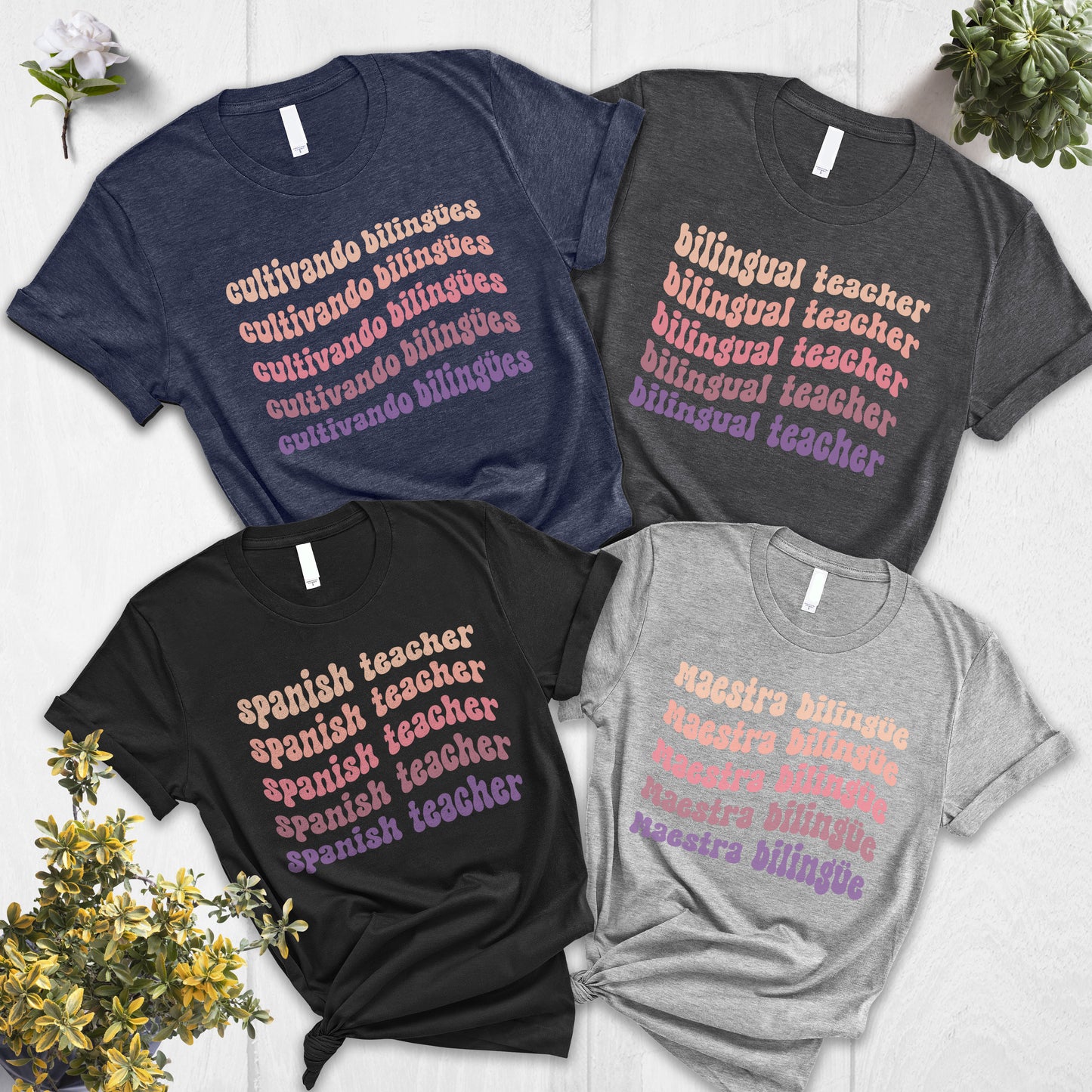 Custom Maestra Bilingüe Shirt, Teaching Spanish Teacher T-Shirt
