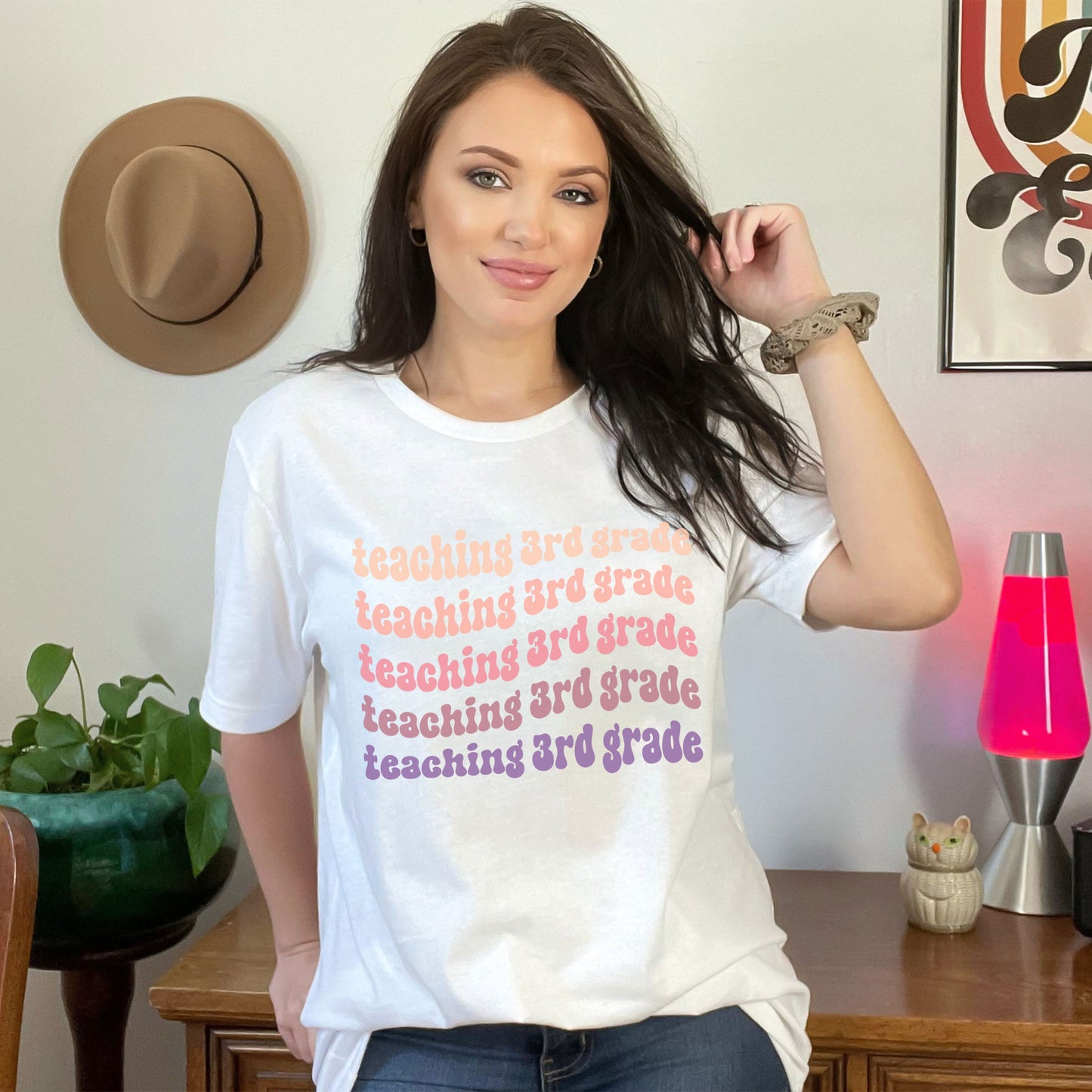 Custom Teaching Classroom Shirt, Teaching First Grade Teacher T-Shirt
