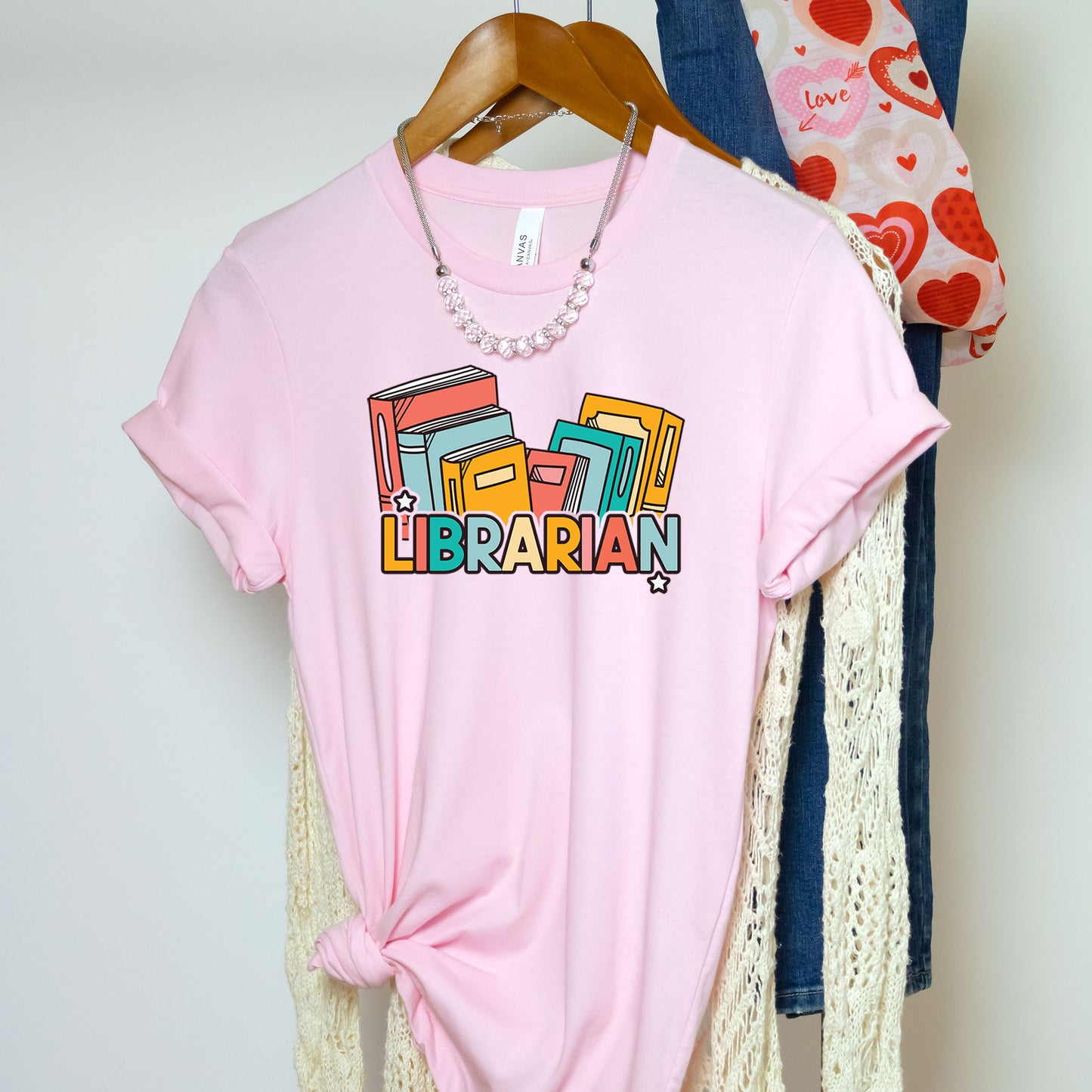 Librarian Shirt, Book Lover T-shirt, Colorful Books Tee, Gift For Librarian, Library Book Reader Shirt, Reading Book Lover Nerdy Nerd Smart