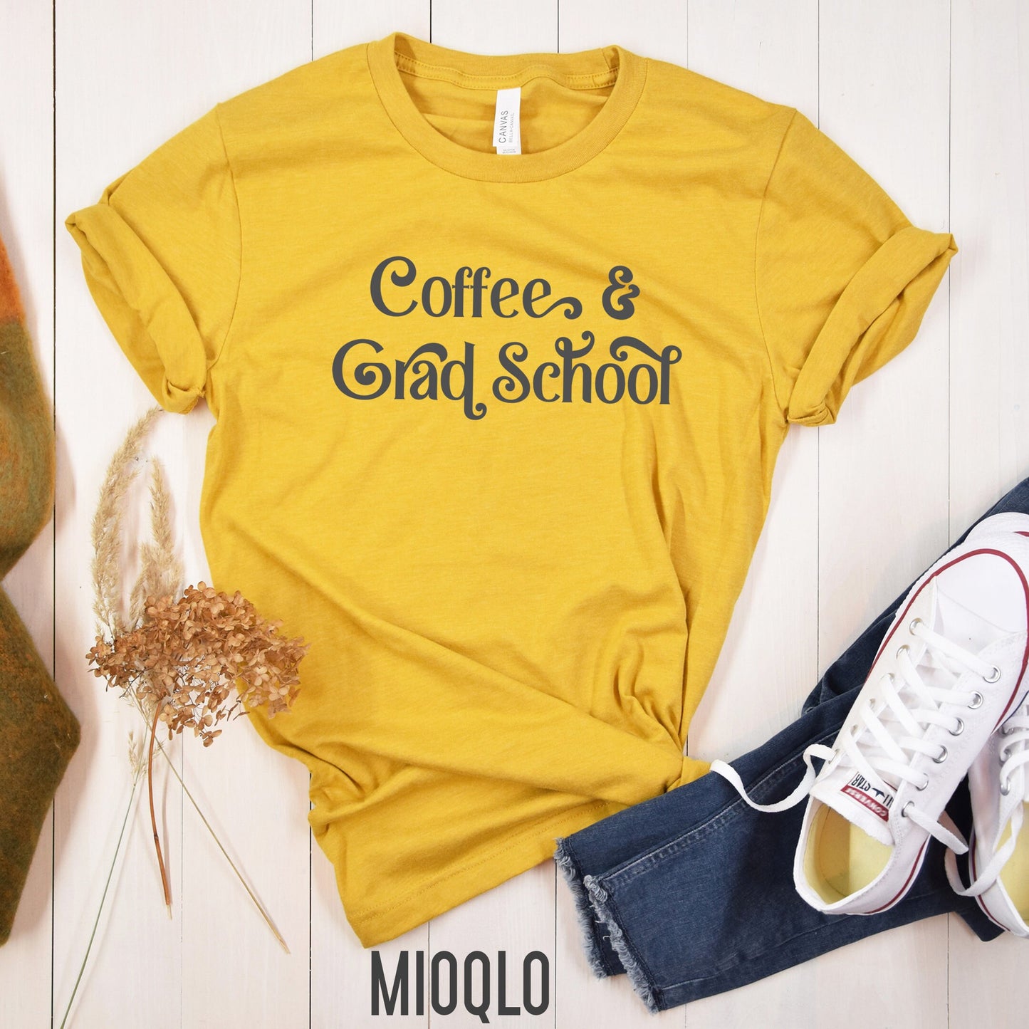 Coffee and Grad School Shirt, Phd Student, Phd Tee, Doctorate Gifts, Masters Degree Student Shirt, mba Graduate Degree Gift, Grad Student