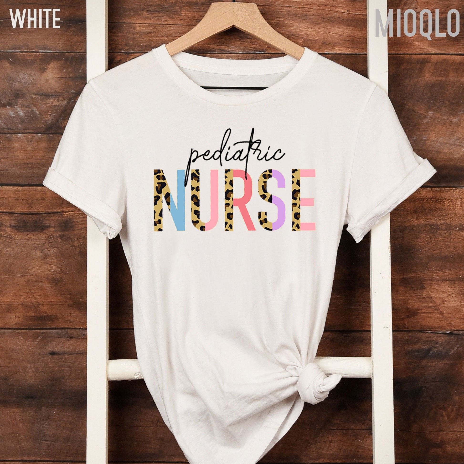 Pediatric Nurse Shirts, Pediatric Nursing School, Children Nurse Tee, Pediatric Nurse Half Leopard Shirt, Pediatric Nurse Gift, Graduation