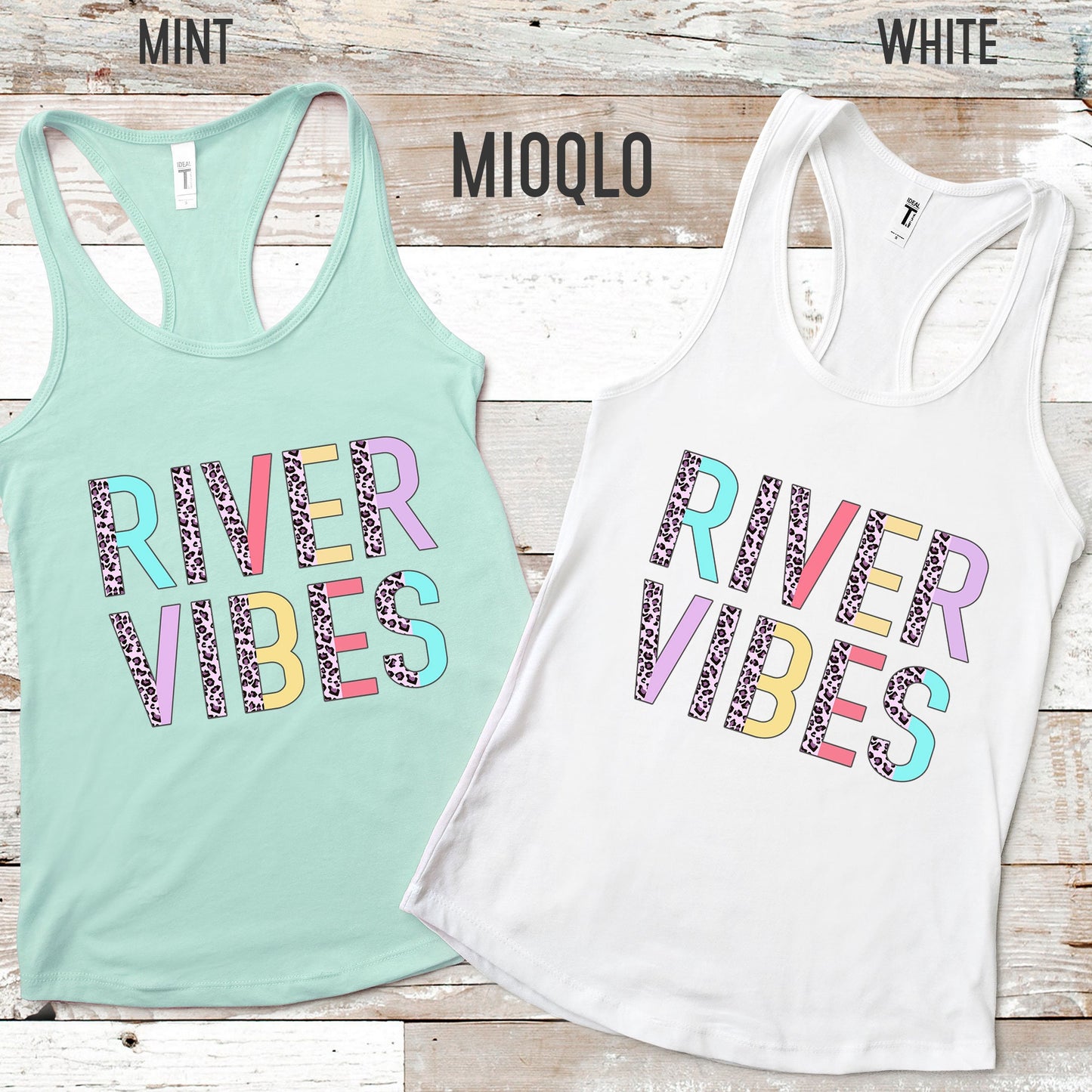 River Tank Top, Half Leopard River Vibes Tanks, River Tank, River Muscle Tank, River Shirts, Summer Tank Top, Summer Tanks, Ladies Tank Tops