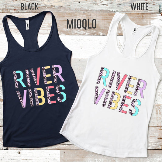 River Tank Top, Half Leopard River Vibes Tanks, River Tank, River Muscle Tank, River Shirts, Summer Tank Top, Summer Tanks, Ladies Tank Tops