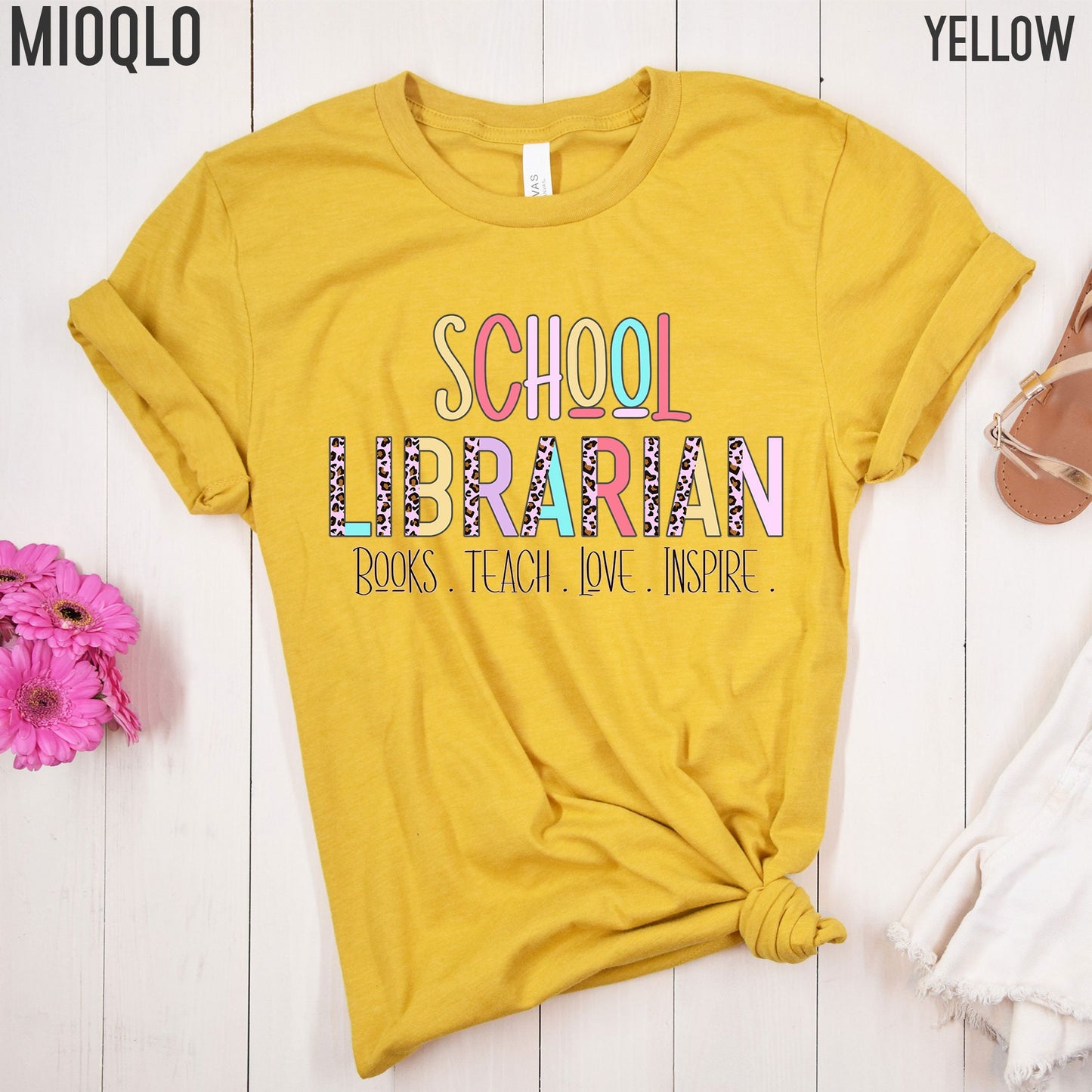 School Librarian Shirt, Half Leopard Librarian Shirt, Gift for School Library, Librarian Gift, New Librarian Shirt, Gift For Librarian Mom