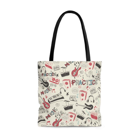 Practice Tote Bag, Practice Music Shopping Bag, Musician Grocery Bag, Practice Makes Perfect, Music Bag, Piano Student Bag, Cute Teacher Bag