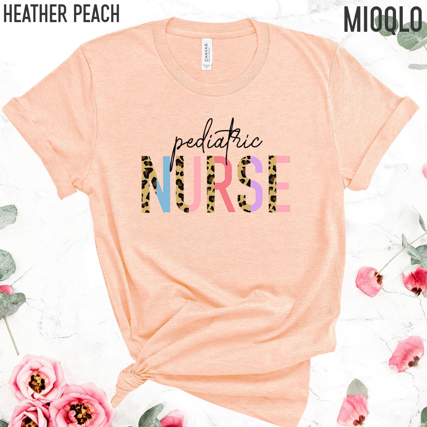 Pediatric Nurse Shirts, Pediatric Nursing School, Children Nurse Tee, Pediatric Nurse Half Leopard Shirt, Pediatric Nurse Gift, Graduation