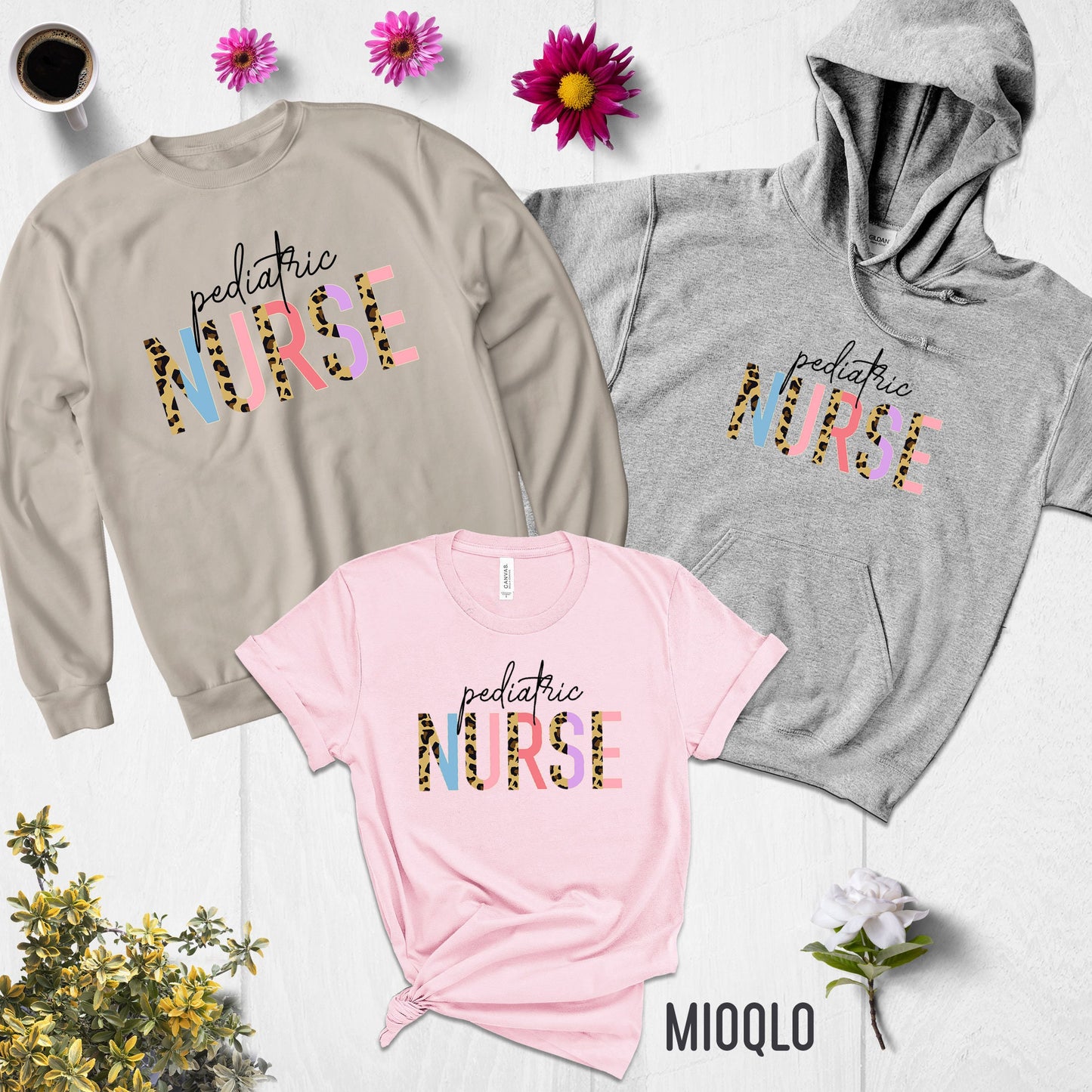 Pediatric Nurse Shirts, Pediatric Nursing School, Children Nurse Tee, Pediatric Nurse Half Leopard Shirt, Pediatric Nurse Gift, Graduation