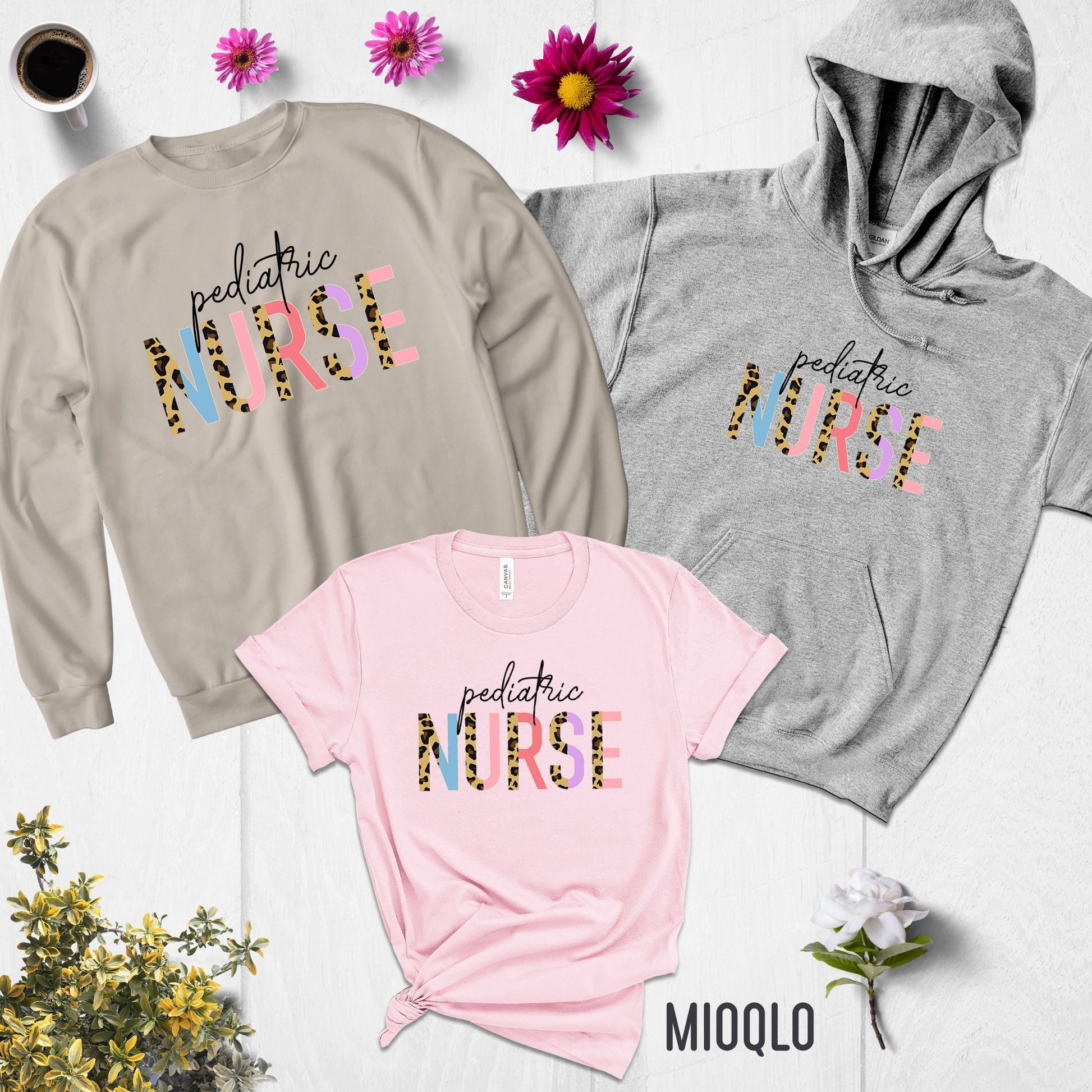 Pediatric Nurse Shirts, Pediatric Nursing School, Children Nurse Tee, Pediatric Nurse Half Leopard Shirt, Pediatric Nurse Gift, Graduation