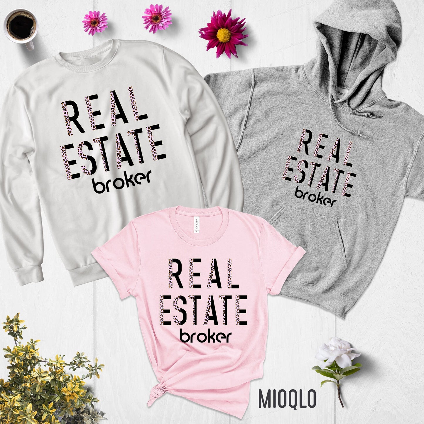 Real Estate Broker Shirt, Leopard Real Estate Broker, Pink Leopard Real Estate, Half Leopard Real Estate Broker, Broker Tee, Mortgage House