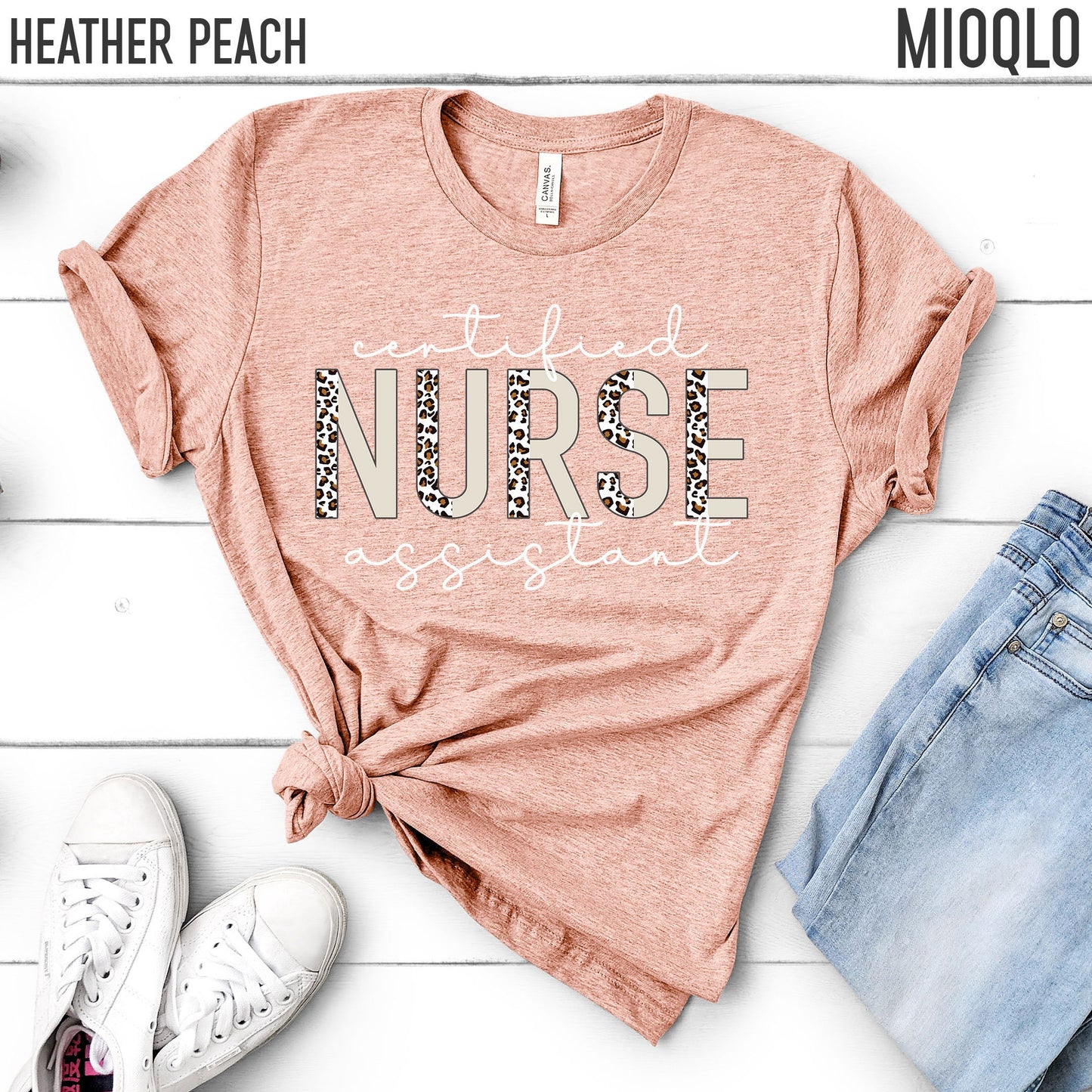 Certified Nursing Assistant, Nurse Shirts, Future Nurse, Nurse Life Shirt, Half Leopard, Nurse Week, CNA Shirt, Nursing, Nursing School Tank