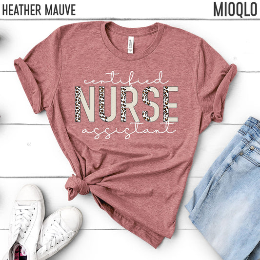 Certified Nursing Assistant, Nurse Shirts, Future Nurse, Nurse Life Shirt, Half Leopard, Nurse Week, CNA Shirt, Nursing, Nursing School Tank