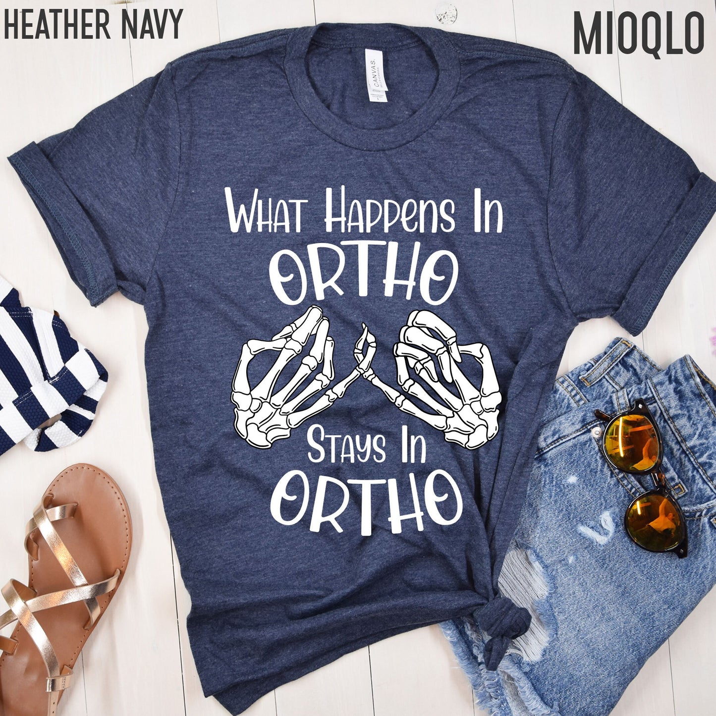 Nurse Orthopedic Shirt, Funny Skeleton Bone Nurse Orthopedic, Orthopedic Nurse, Ortho Graduation Shirt, What Happens In Ortho Stays In Ortho