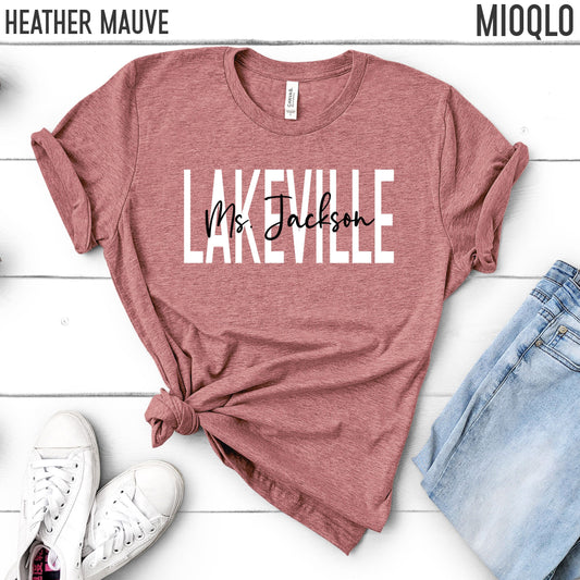 Custom Teacher's Name Shirt, Custom Teacher Name, Custom Grade Teacher Shirt, Team School Pride Tee, Personalized Teacher Name and School