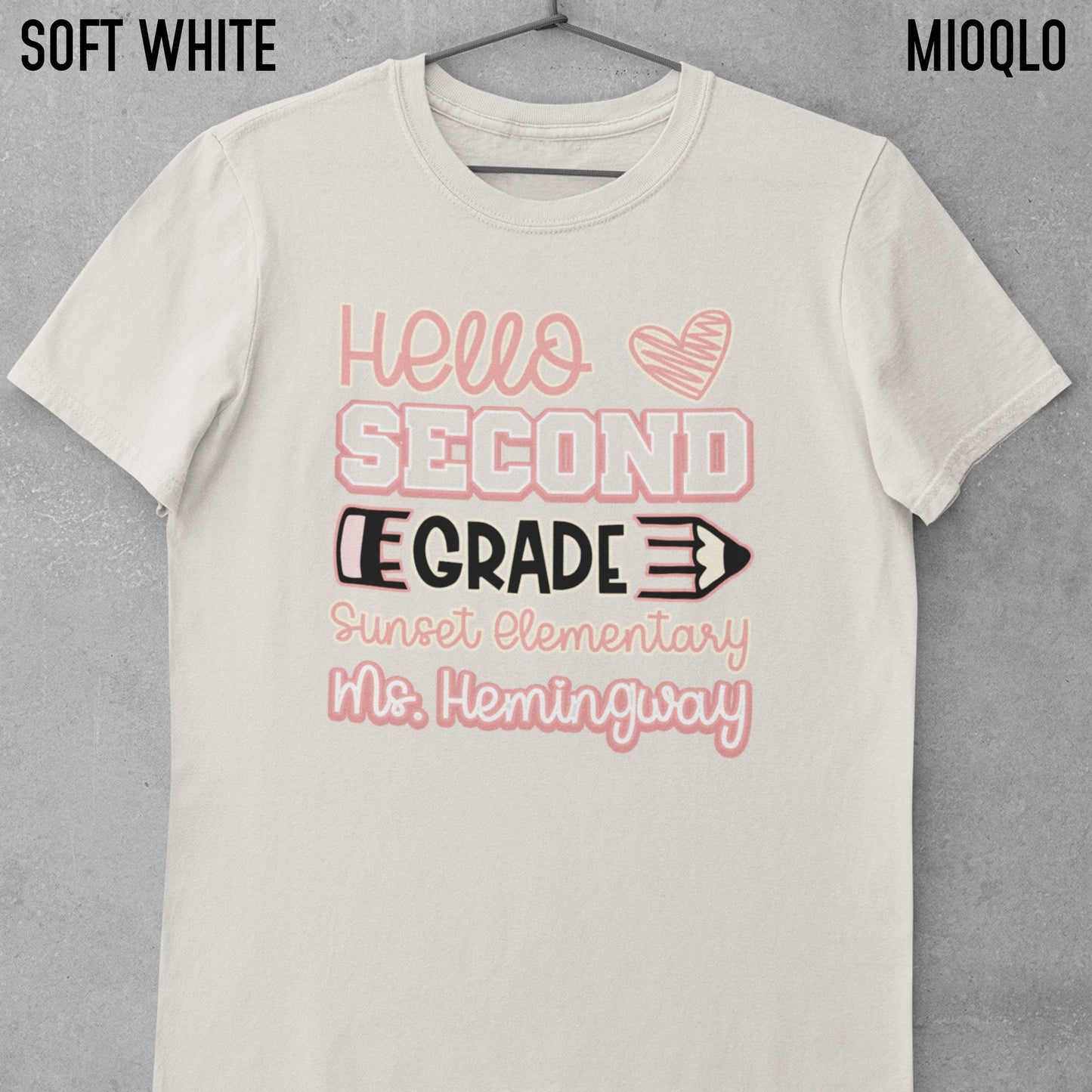 Custom 4th Grade Level Teachers Name Shirt, Custom Fourth Grade School Name Tee, Teacher Gift, Personalized Hello Fourth Grade Announcement