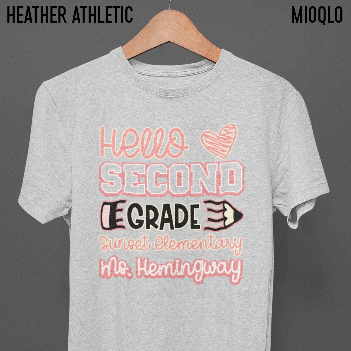 Custom 4th Grade Level Teachers Name Shirt, Custom Fourth Grade School Name Tee, Teacher Gift, Personalized Hello Fourth Grade Announcement
