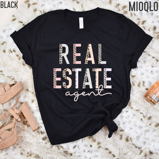 Real Estate Shirt, Half Leopard Pink Shirt, Real Estate Shirts, Real Estate Agent, Real Estate Gift, Real Estate Apparel, Licensed To Sell