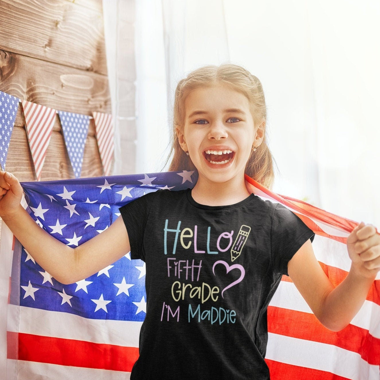 Fifth Grade Outfit, Custom Kids Name Shirt, Hello 5th Grade shirt, First Day Of School Shirt, Kindergarten Tee, Announcement Grade School