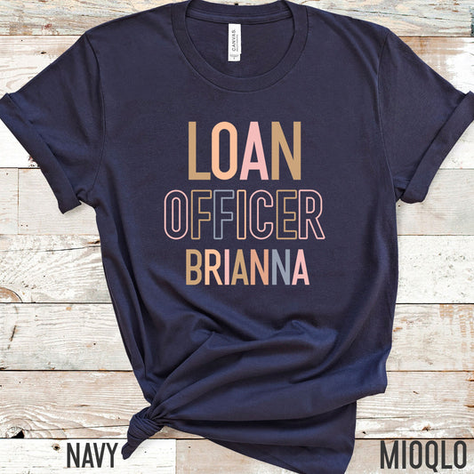 Custom Mortgage Loan Officer, Lender Vibes Name T-Shirt, Personalized Mortgage Lender Loan Officer Gift, Real Estate Shirts for Realtors Tee