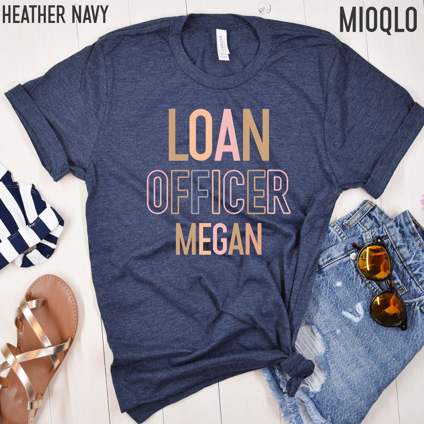 Custom Mortgage Loan Officer, Lender Vibes Name T-Shirt, Personalized Mortgage Lender Loan Officer Gift, Real Estate Shirts for Realtors Tee