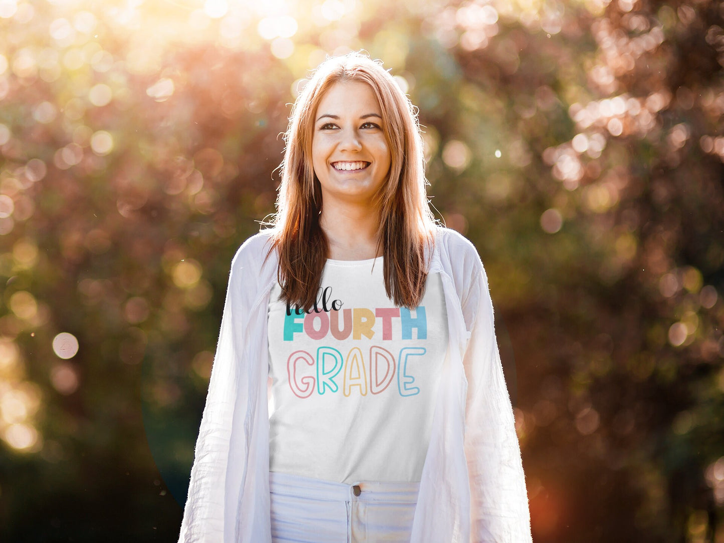 Hello Fourth Grade, 4th Grade Level Teacher Shirt, Elementary First Day of School Tee, Squad Tribe Crew, Teacher Team Spirit, Back to School