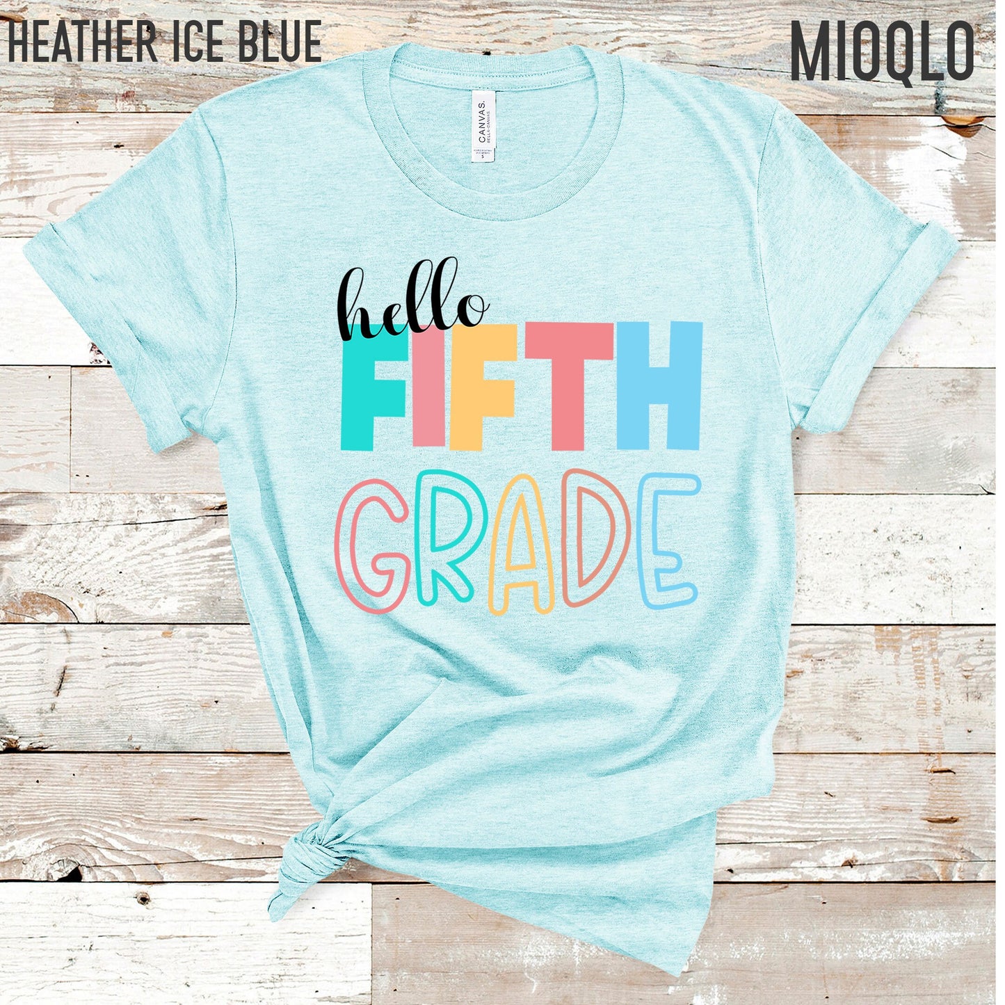 Hello Fifth Grade, 5th Grade Level Teacher Shirt, Elementary First Day of School Tee, Squad Tribe Crew, Teacher Team Spirit, Back to School