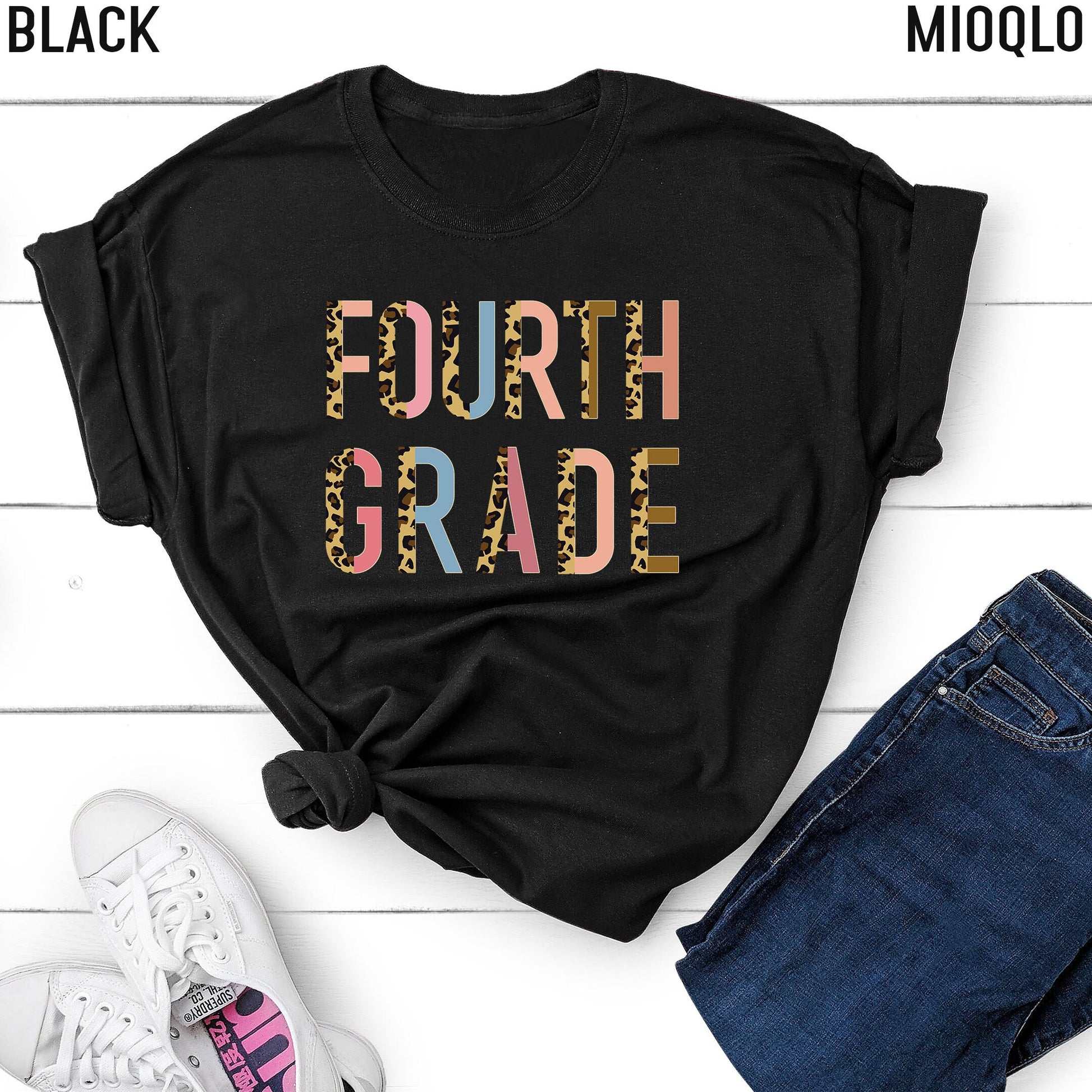 Third Grade Outfit, Half Leopard Cute, Hello 3rd Grade shirt, First Day Of School Shirt, Back To School Tee, 1st, 4th, 2nd Grade School Tee