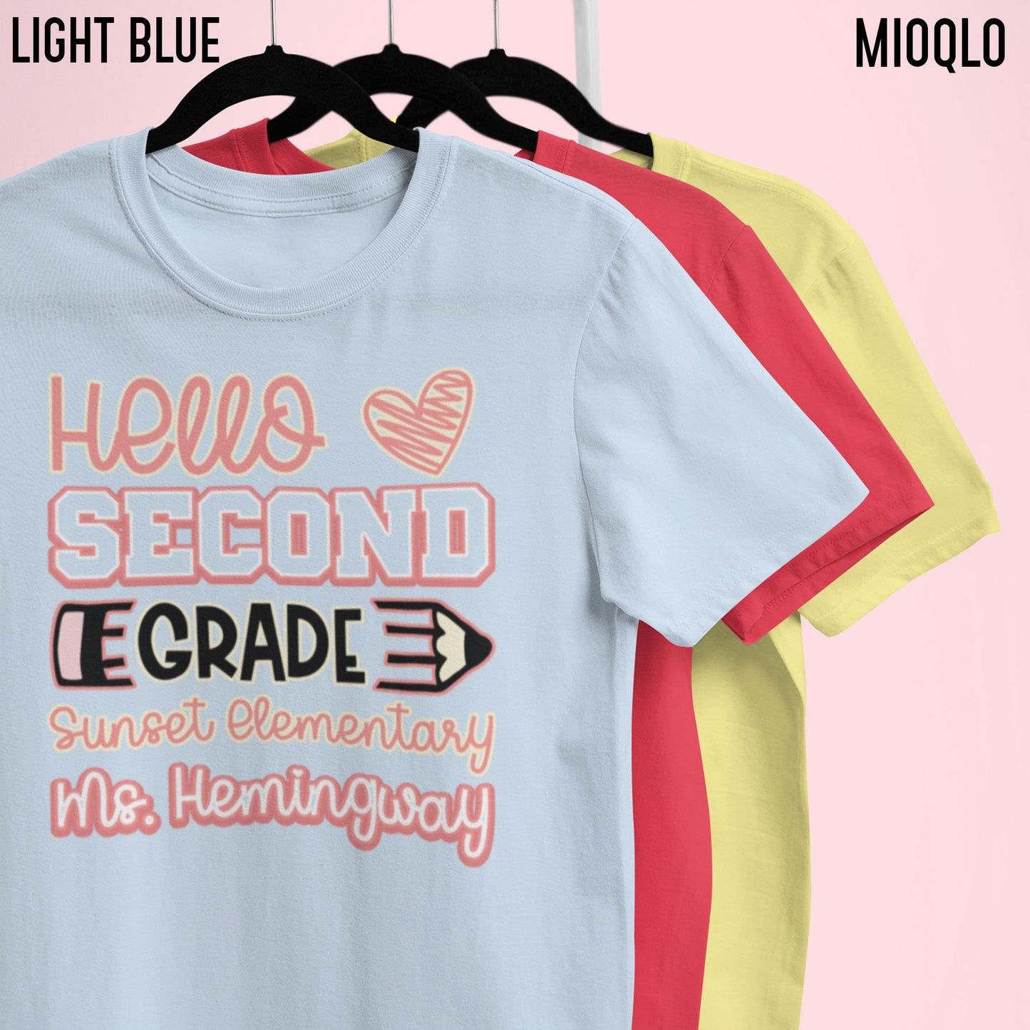 Custom 4th Grade Level Teachers Name Shirt, Custom Fourth Grade School Name Tee, Teacher Gift, Personalized Hello Fourth Grade Announcement