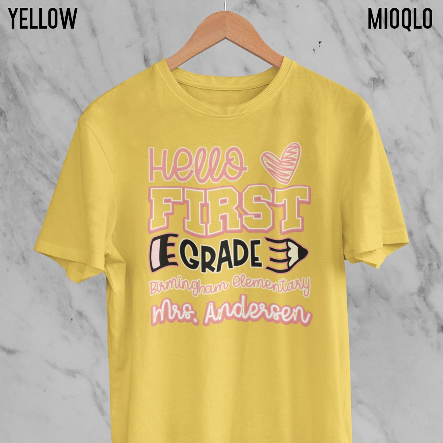 Custom 4th Grade Level Teachers Name Shirt, Custom Fourth Grade School Name Tee, Teacher Gift, Personalized Hello Fourth Grade Announcement