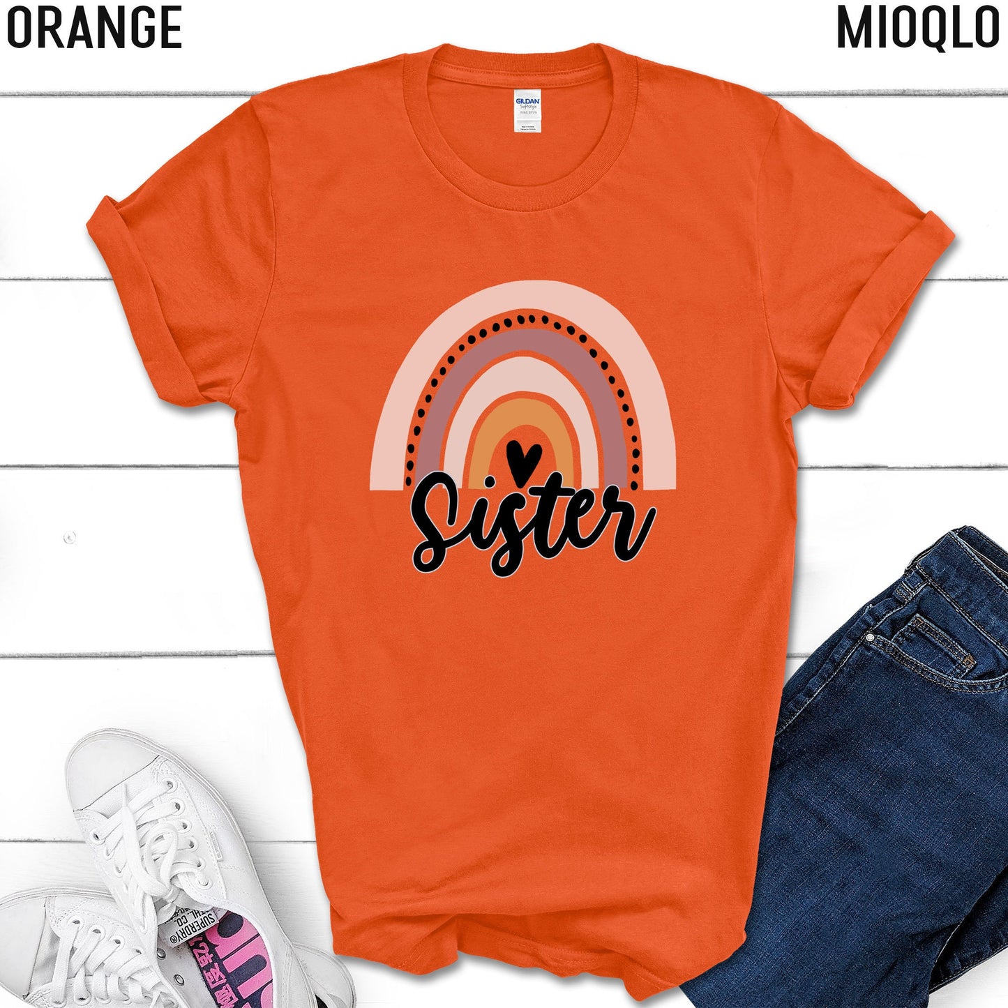 Custom Boho Rainbow Shirt, Personalized Name Rainbow Matching, Sister and Me, Cutie, Munchkin, Mini Shirt, Matching Rainbow Family Shirt