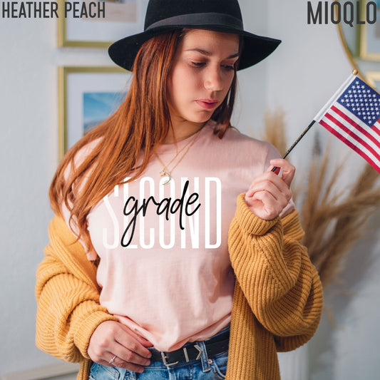 Second Grade Teacher Shirt, 2nd Grade Teacher, Second Grade Team, Cute Teacher Tee, 2021 Grade Level, Elementary Teach School Family Spirit