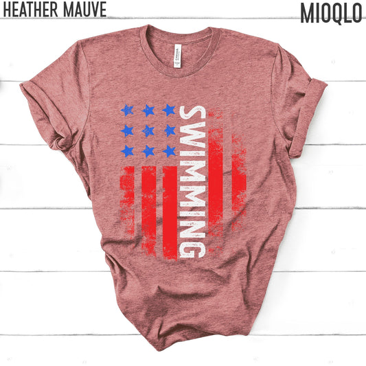 Swimming Team USA Shirt, America Shirt, American Flag 2021, Unisex Comfort Tee, Vintage USA, Retro USA, Merica, Sports Lover Events Tank Top