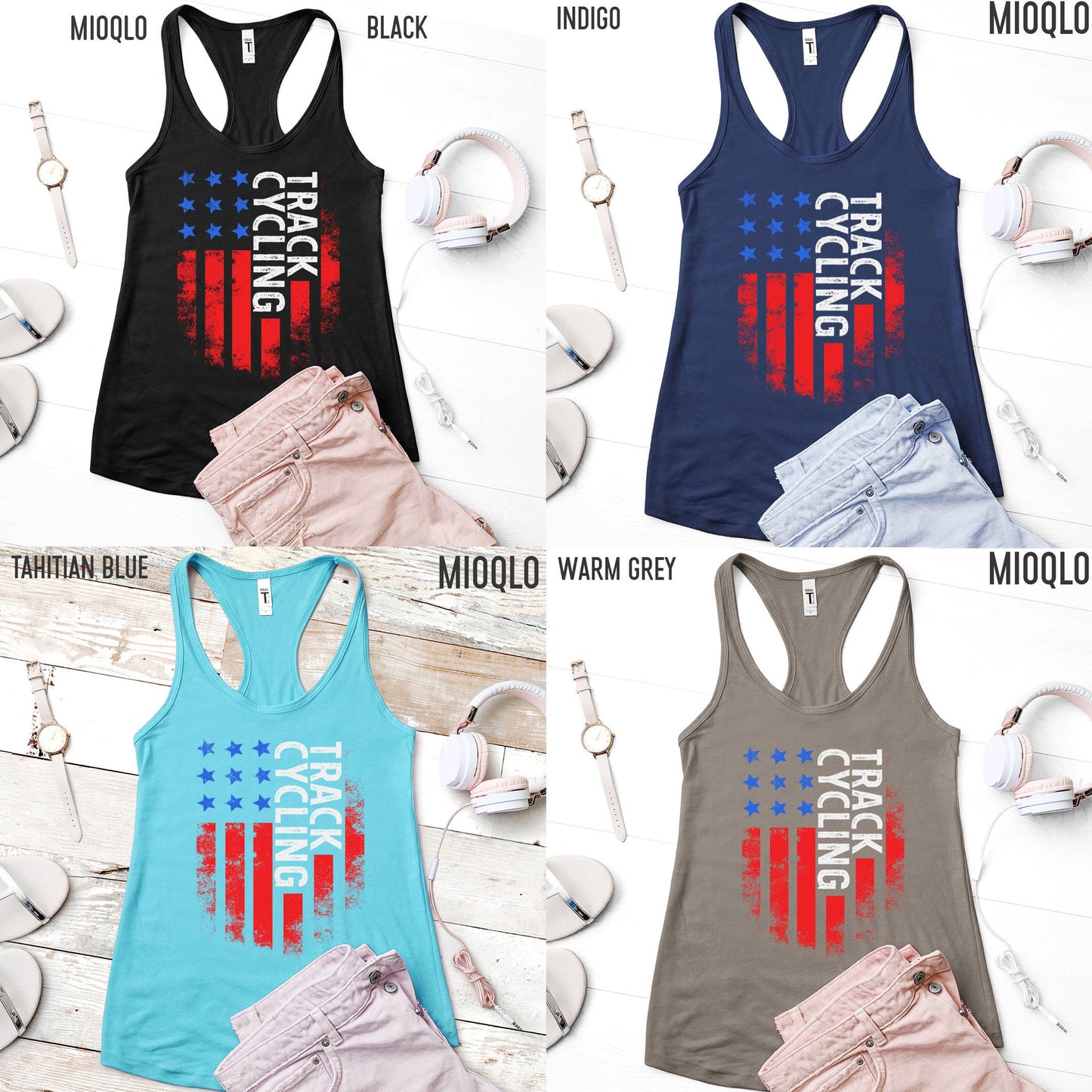 Track Cycling Team USA Shirt, America Shirt, American Flag 2021, Unisex Comfy Tee, Vintage USA, Retro USA, Bicycle Bmx Cycler Love Tank Top