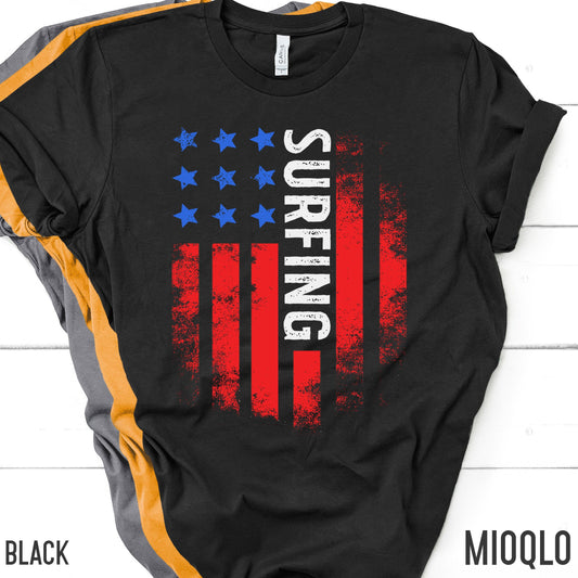 Surfing Team USA Shirt, America Shirt, American Flag 2021, Unisex Usa Tee, Vintage USA, Retro USA, Swimming Surfer Surf Lover Beach Tank Top