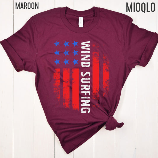 Wind Surfing Team USA Shirt, America Shirt, American Flag 2021, Unisex Comfy, Vintage USA, Kite Surfing Body Board Summer Muscle Tank Top