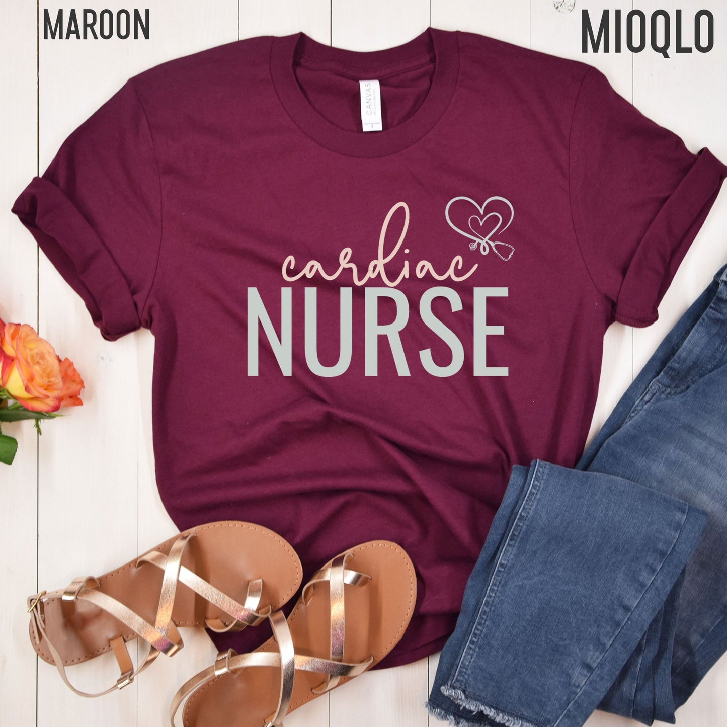 Nurse Cardiac Shirt, Cardiac Assistant, Nurse Cardiac Undergraduate, Cardiology Nurse Tee, Nurse Graduation, Gift Tee, Heart, CPR, Thank You