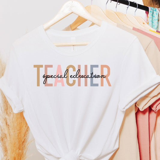 Special Education Teacher Shirt, Special Education Boho Rainbow Gift, SPEDucator, Special Ed Teacher, Future Teacher Announcement New Job