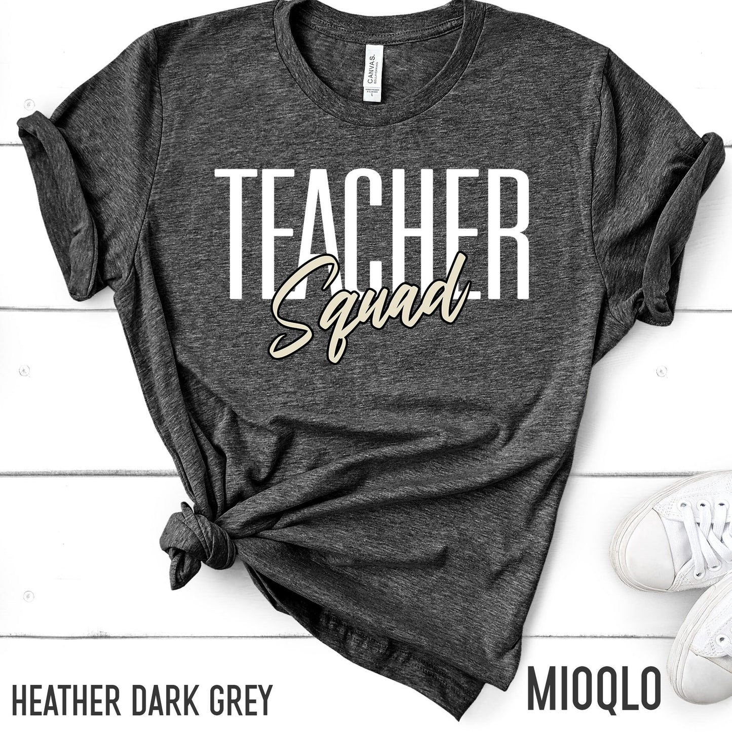 Teacher Squad Shirt, Unisex Comfy Teacher Tee, Teacher Team School Spirit Top, Teacher Appreciation Shirt, Grade Level Tank, School Mascot