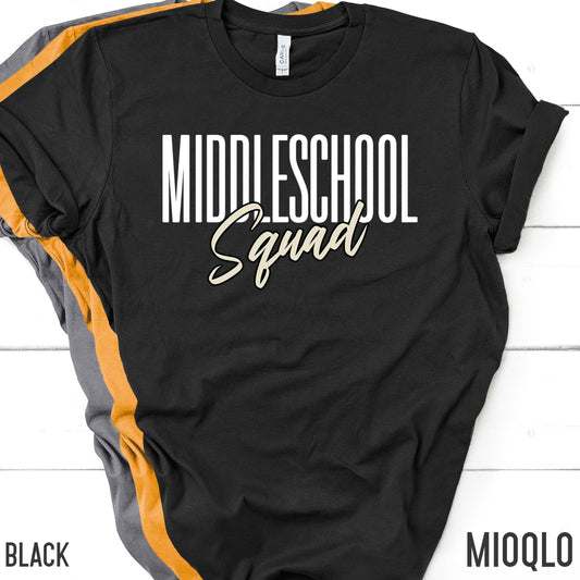 Teacher Middleschool Squad Shirt, Unisex Comfy Teacher Tee, Teacher Team Crew Top, Teacher Appreciation Tee, Grade Level Tank, Cute Teacher