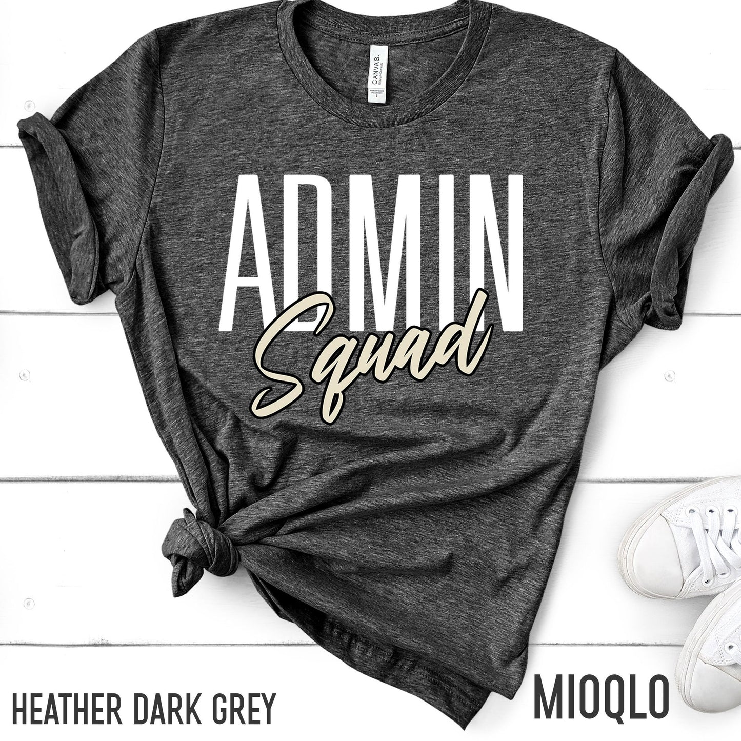 Admin Squad T-shirt, Matching Office Staff Tee, Secretary Staff Office Administrative Tank, Unisex Comfy Clothing For Summer, School Office