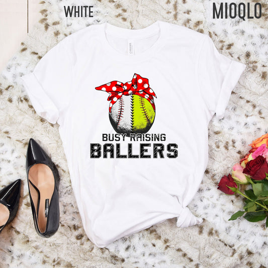 Busy Raising Ballers, Baseball Game Day, Softball Mom Shirt, Baseball Mom Shirt, Softball Lover Shirt, Softball Mama Tee, Baseball Mom Gift