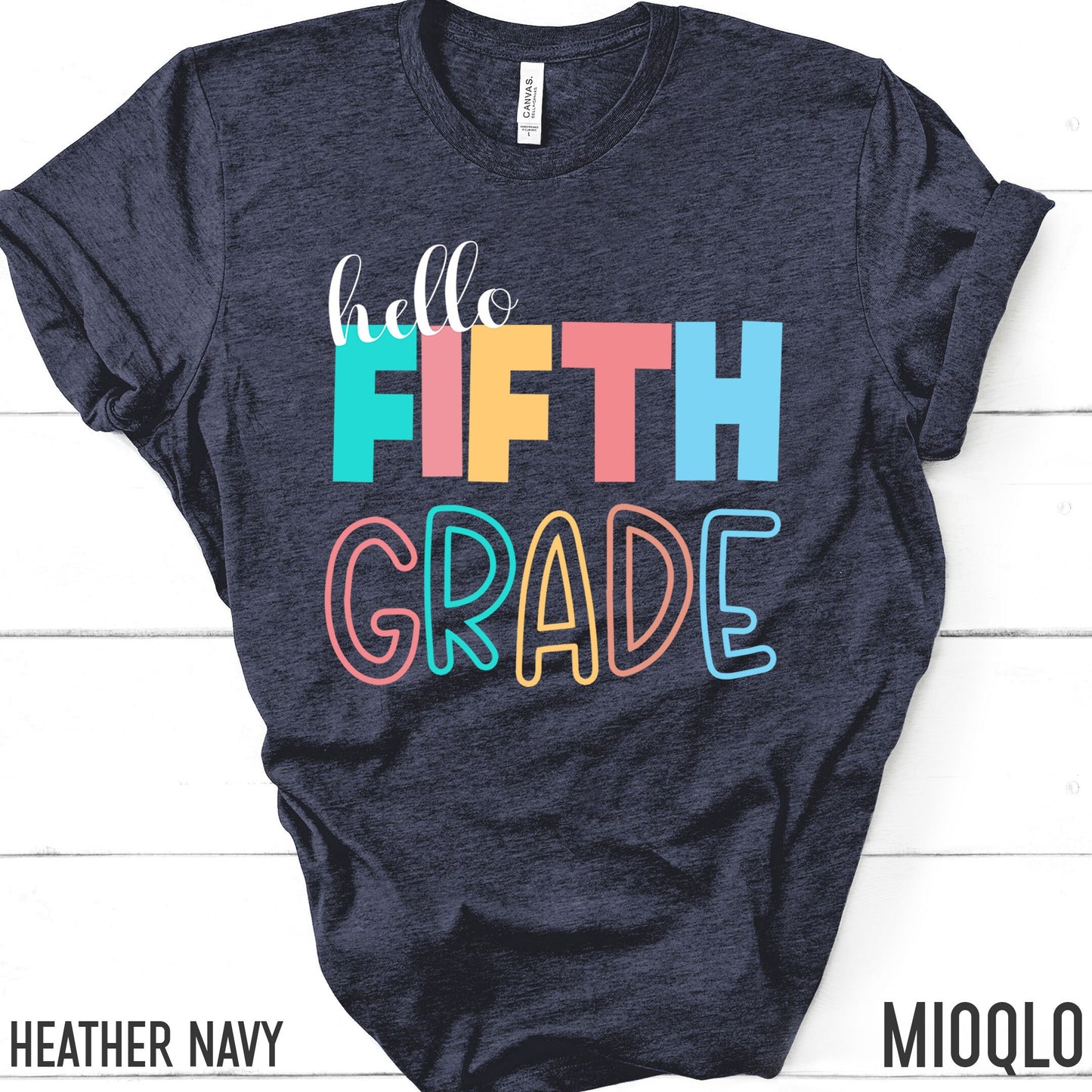 Hello Fifth Grade, 5th Grade Level Teacher Shirt, Elementary First Day of School Tee, Squad Tribe Crew, Teacher Team Spirit, Back to School