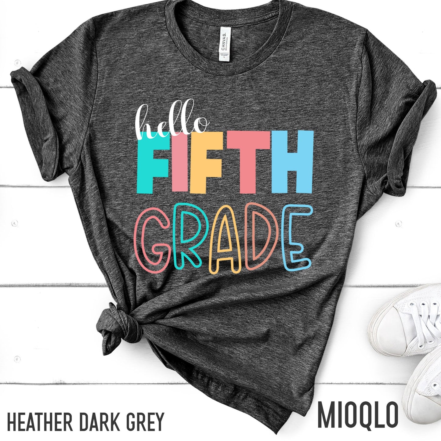 Hello Fifth Grade, 5th Grade Level Teacher Shirt, Elementary First Day of School Tee, Squad Tribe Crew, Teacher Team Spirit, Back to School