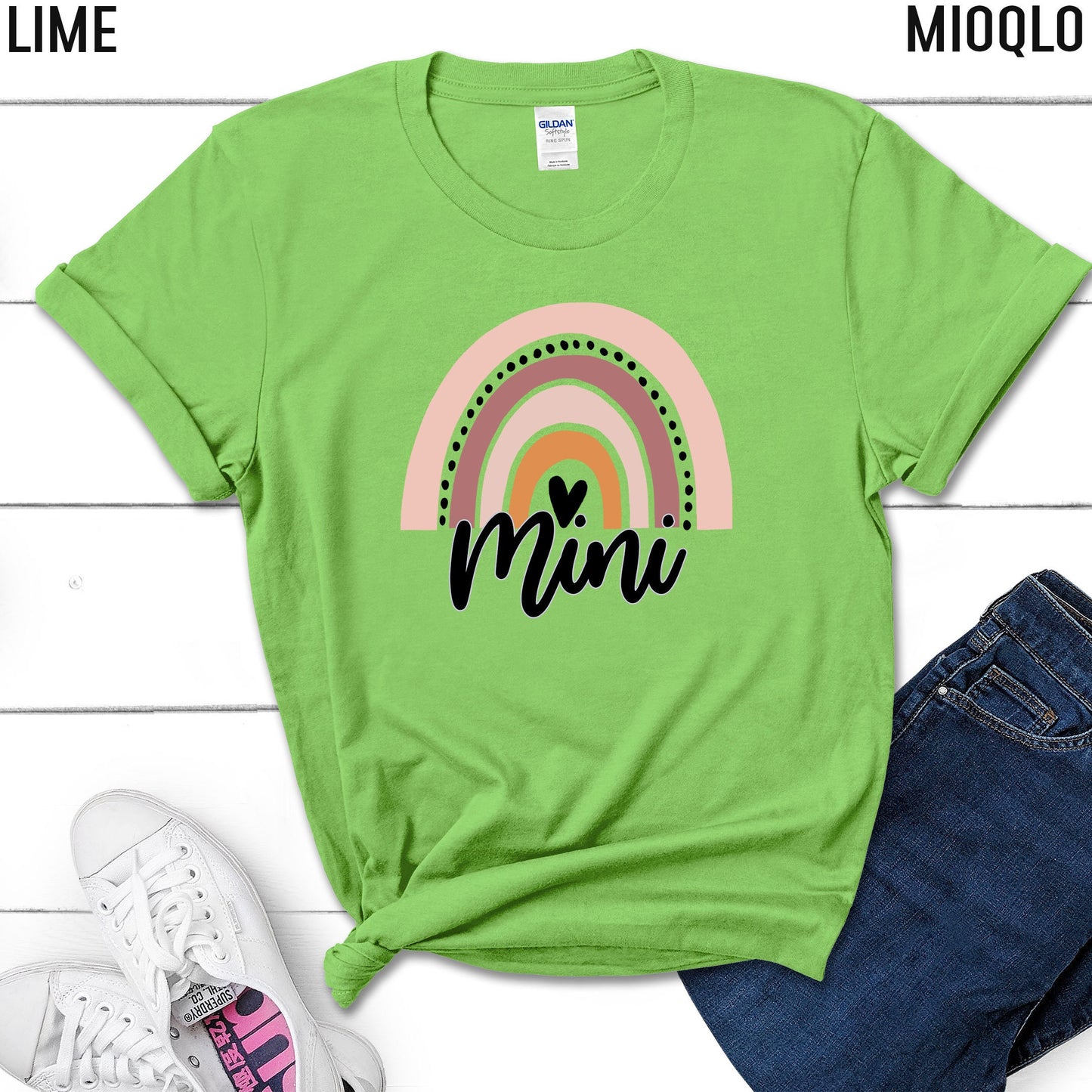 Custom Boho Rainbow Shirt, Personalized Name Rainbow Matching, Sister and Me, Cutie, Munchkin, Mini Shirt, Matching Rainbow Family Shirt