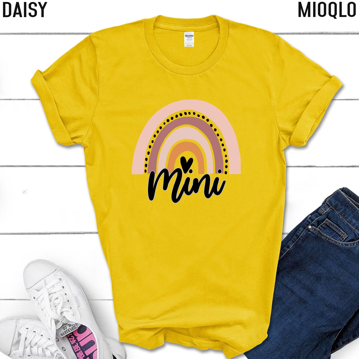 Custom Boho Rainbow Shirt, Personalized Name Rainbow Matching, Sister and Me, Cutie, Munchkin, Mini Shirt, Matching Rainbow Family Shirt