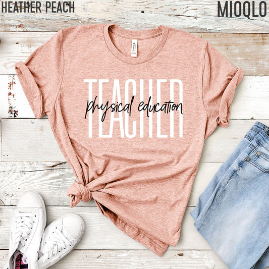 Physical Education Teacher Shirt, PE Teacher, PE Teacher Team, Cute Teacher Tee, 2021 Grade Level, Gym Elementary Teach School Family Spirit