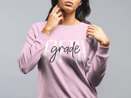 Fifth Grade Teacher Sweatshirt, 5th Grade Teacher, Fifth Grade Team, Cute Teacher Long Sleeve, 2021 Grade Level, Elementary School Sweater