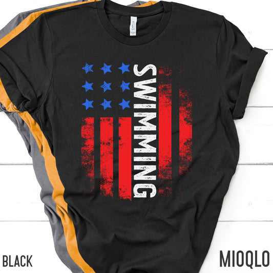 Swimming Team USA Shirt, America Shirt, American Flag 2021, Unisex Comfort Tee, Vintage USA, Retro USA, Merica, Sports Lover Events Tank Top