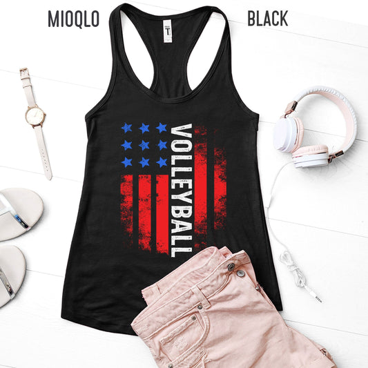 Volleyball Team USA Shirt, America Shirt, American Flag 2021, Unisex Comfort Tee, Vintage USA, Retro USA, Sports Lover Summer Beach Tank Top