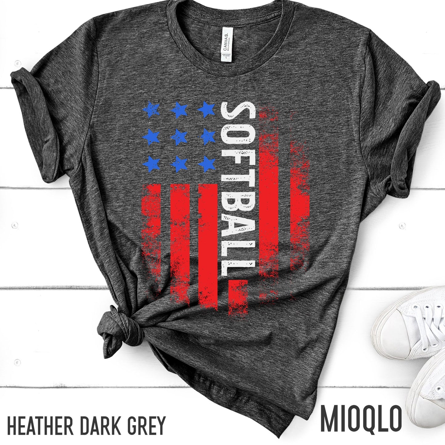 Softball Team USA Shirt, American Flag Tee, Retro Unisex Comfy Men Women, Fieldball Baseball Field Court Cap Summer Sport Comfort Tank Top